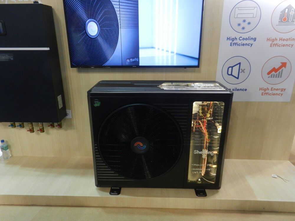 Die chinesischen Hersteller schwören auf Propan. Im Bild eine Wärmepumpe von Shenling mit R290.